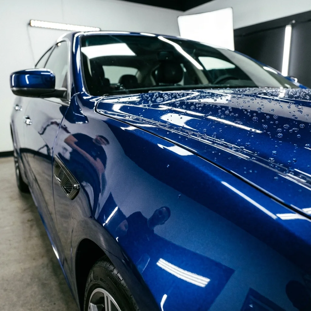 Ceramic Pro coating application at Blackout Window Tinting Gilroy