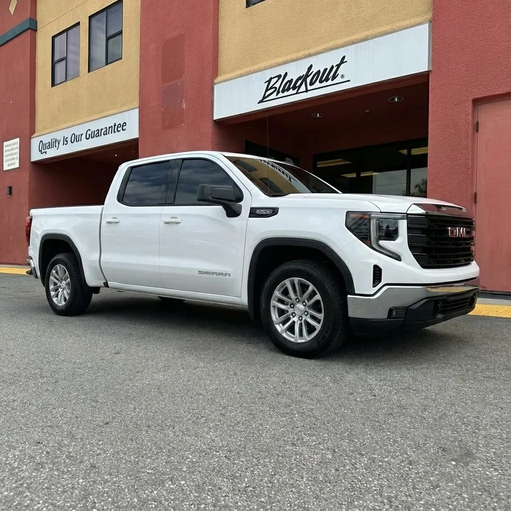 GMC Sierra protection at Blackout Window Tinting