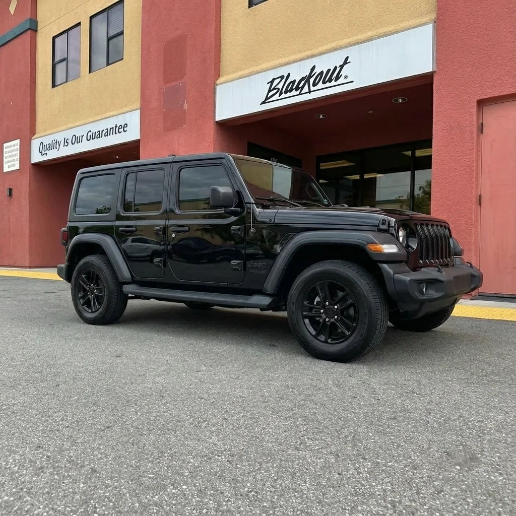Jeep Wrangler protection at Blackout Window Tinting
